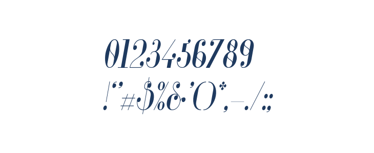 Glamor-CondensedItalic Other Characters