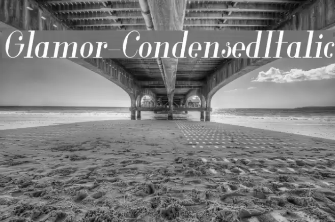 Glamor-CondensedItalic Font examples