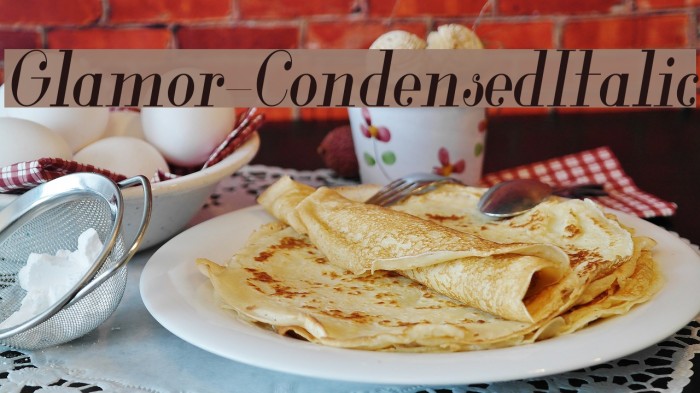 Glamor-CondensedItalic Example 2