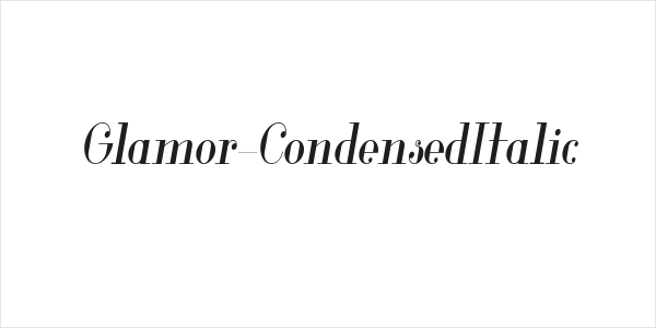 Glamor-CondensedItalic Logo