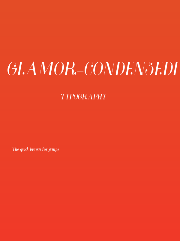 Glamor-CondensedItalic Poster