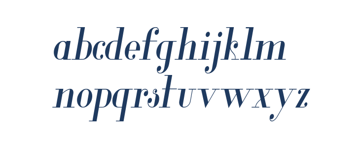 Glamor-CondensedItalic Lowercase