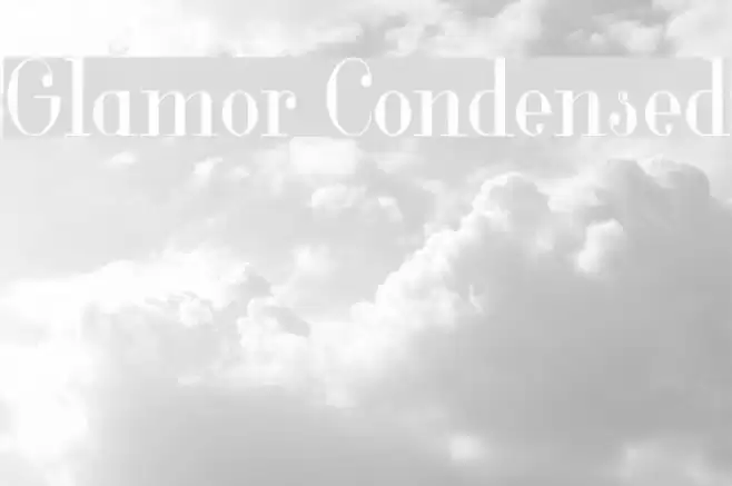 Glamor Condensed Font examples