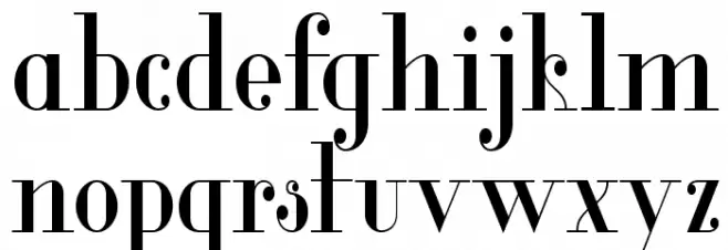 Glamor Condensed Caratteri MINUSCOLO