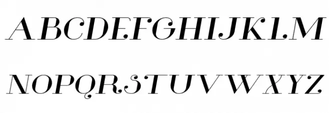 Glamor Extended Italic Schriftart Groß