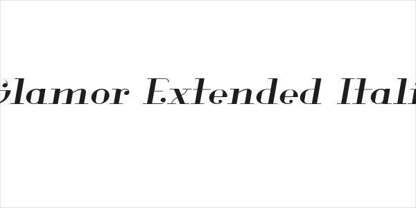 Glamor Extended Italic Logo