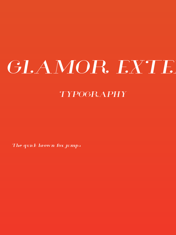 Glamor Extended Italic Poster