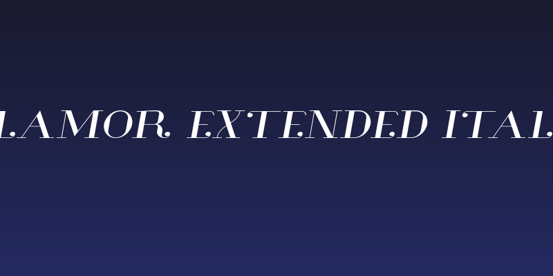 Glamor Extended Italic Social Header