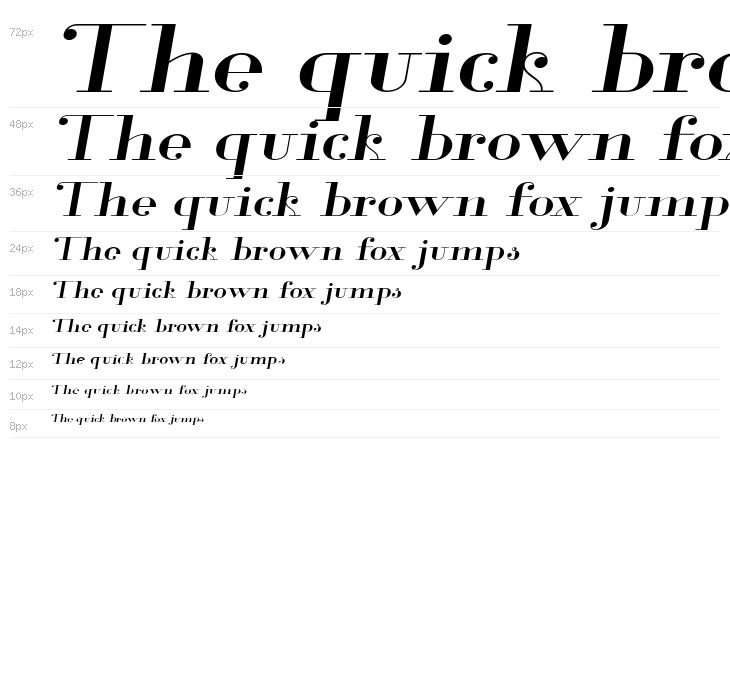 Glamor Extended Italic Waterfall