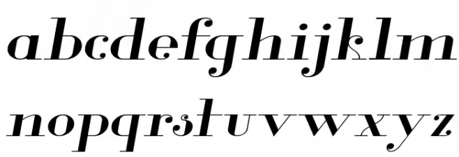 Glamor Extended Italic Polices MINUSCULES