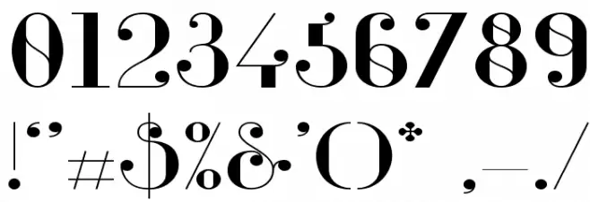 Glamor Extended Font OTHER CHARS