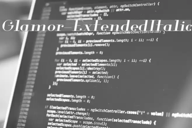 Glamor-ExtendedItalic Font examples