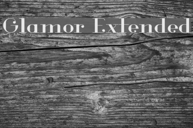 Glamor Extended Font examples