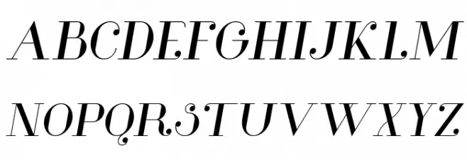 Glamor Italic Fonte MAIÚSCULAS