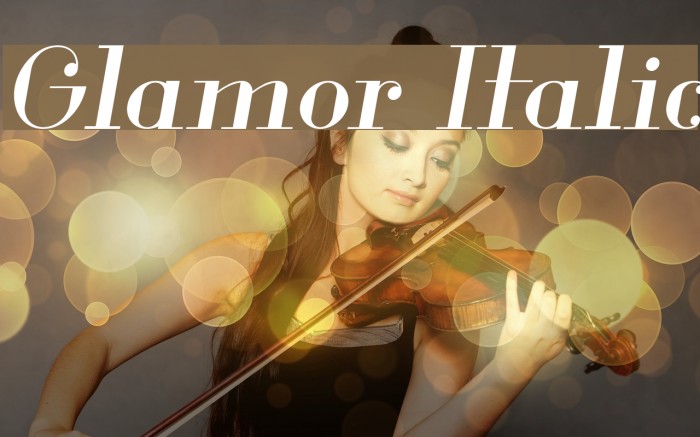 Glamor Italic Font examples