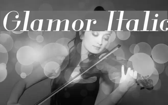 Glamor Italic Font examples