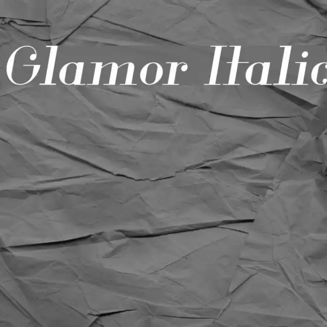 Glamor Italic Font examples
