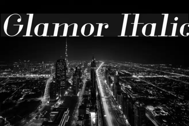 Glamor Italic Font examples