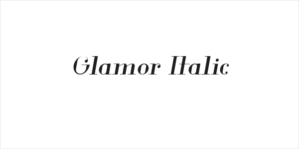Glamor Italic Logo