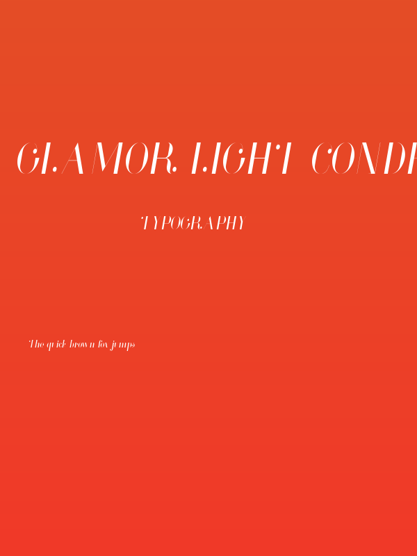 Glamor Light Condensed Italic Poster