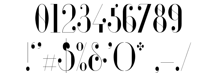 Glamor Light Condensed Font OTHER CHARS