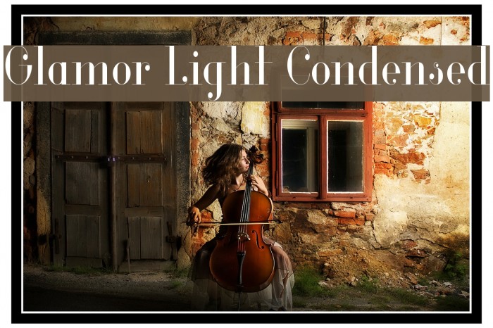 Glamor Light Condensed Font examples
