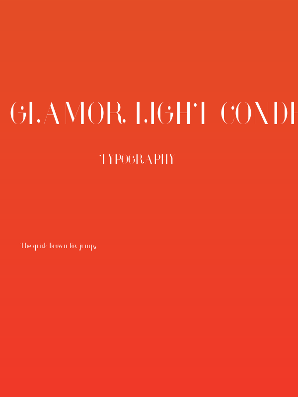 Glamor Light Condensed Poster
