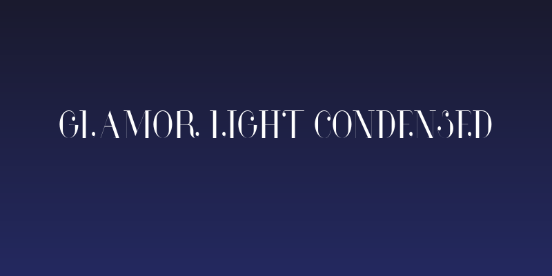 Glamor Light Condensed Social Header