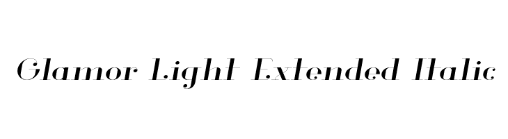 Glamor Light Extended Italic  免费字体下载