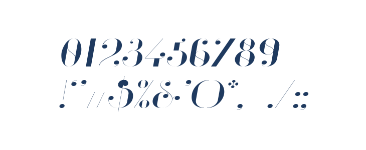 Glamor Light Extended Italic Other Characters