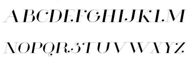 Glamor Light Extended Italic Polices MAJUSCULES