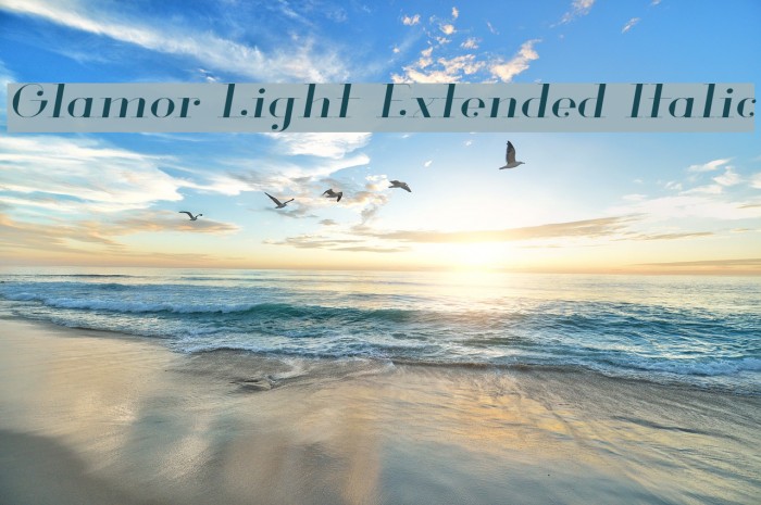 Glamor Light Extended Italic Example 1