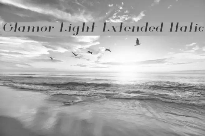 Glamor Light Extended Italic Font examples