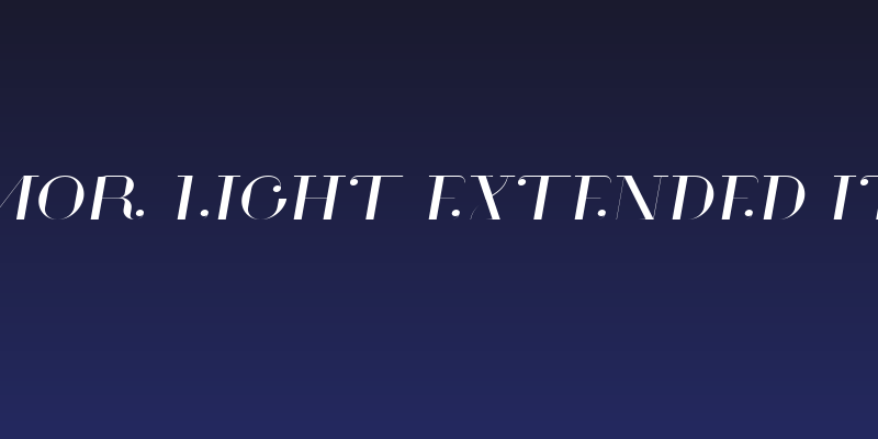 Glamor Light Extended Italic Social Header