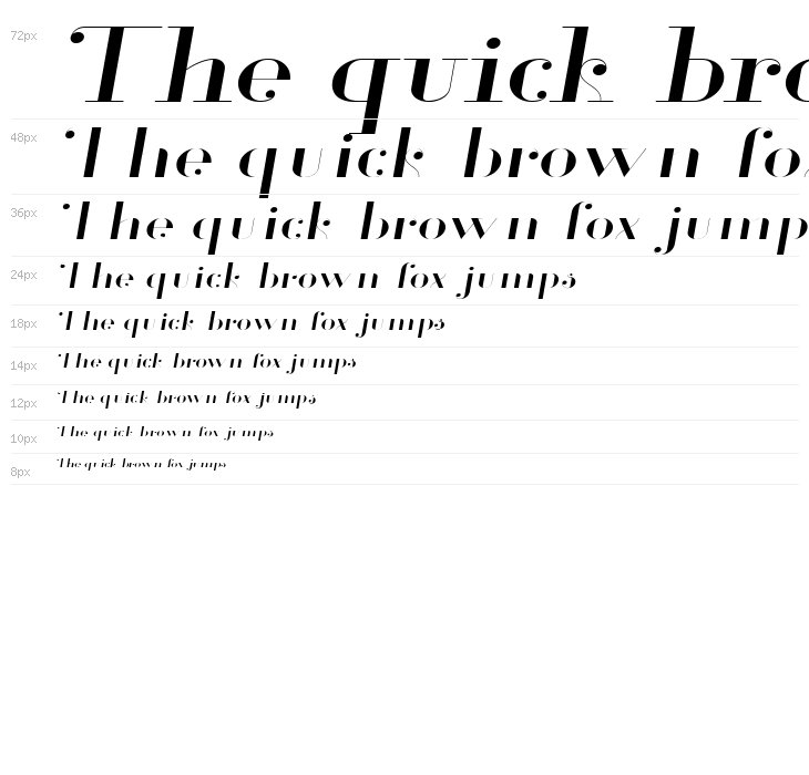 Glamor Light Extended Italic Waterfall