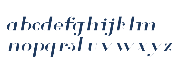 Glamor Light Extended Italic Lowercase