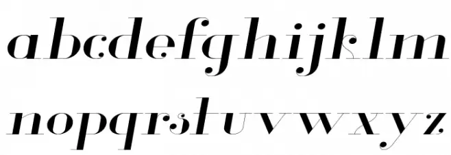 Glamor Light Extended Italic फ़ॉन्ट लोअरकेस