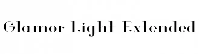 Glamor Light Extended  Frei Schriftart Herunterladen