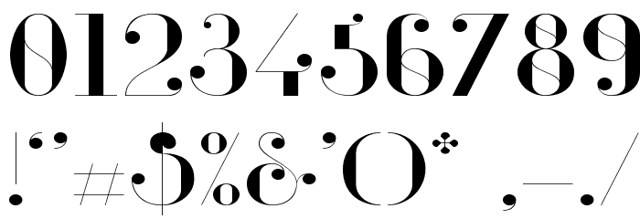 Glamor Light Extended Font OTHER CHARS