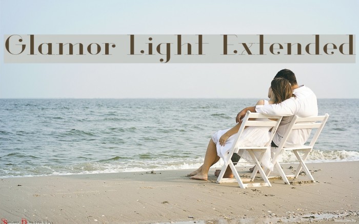 Glamor Light Extended Font examples
