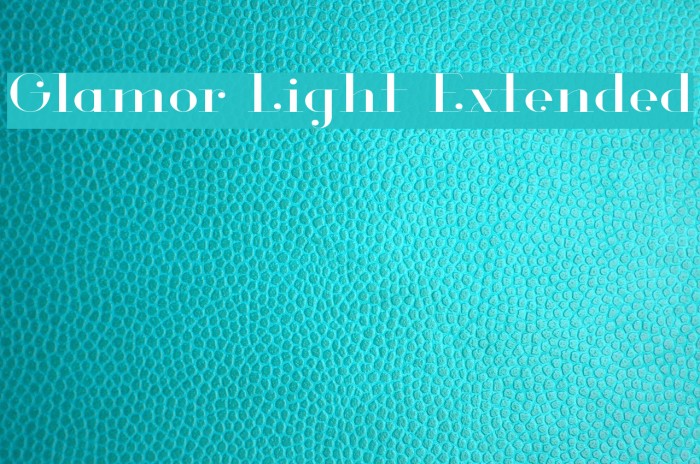 Glamor Light Extended Font examples