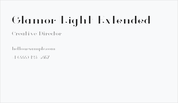 Glamor Light Extended Business Card