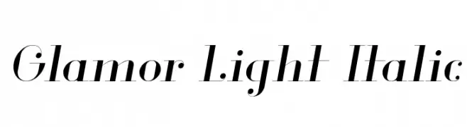 Glamor Light Italic  font caratteri gratis