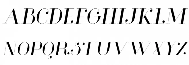 Glamor Light Italic Polices MAJUSCULES