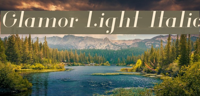 Glamor Light Italic Example 3