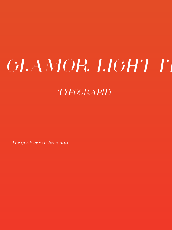 Glamor Light Italic Poster