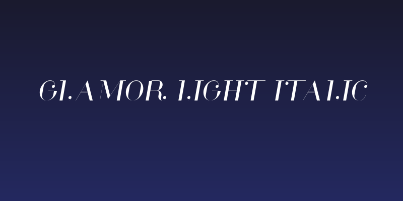 Glamor Light Italic Social Header