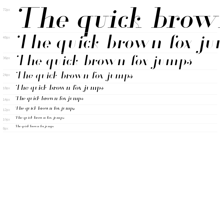 Glamor Light Italic Waterfall