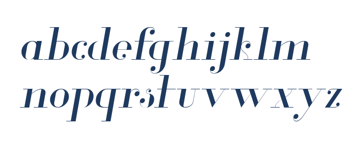 Glamor Light Italic Lowercase