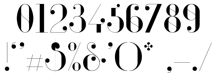 Glamor Light Font OTHER CHARS